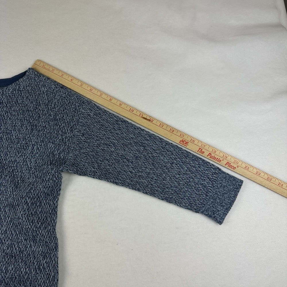 LRL LAUREN JEANS Co Ralph Lauren Blue White Scoop Neck Knit Sweater Size M - Picture 6 of 8